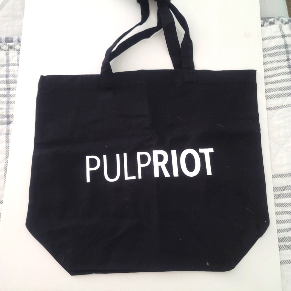 Black PULP Riot Canvas Tote Bag (NEW) LOGO